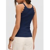 image:imageANRABESS Womens Summer Tank Tops Sleeveless Ribbed Camisole  Spaghetti Strap Cami Sweater Soft Lightweight Slim Knit Casual Beach Vacation Travel Office Clothes Spring Fall LayeringNavy Blue