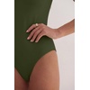image:imageANRABESS Womens V Neck Short Sleeve Bodysuits  Slim Fit Body Suits Tops Soft Stretchy UPF 50 Fabric Spring Summer Autumn Outfits for Daily Going Out Work amp TravelArmy Green