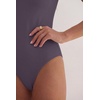 image:imageANRABESS Womens V Neck Short Sleeve Bodysuits  Slim Fit Body Suits Tops Soft Stretchy UPF 50 Fabric Spring Summer Autumn Outfits for Daily Going Out Work amp TravelGrey Purple