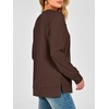 image:imageANRABESS Long Sleeve Shirts for Womens Waffle Knit Tunic Tops  Cozy Crew Neck Loose Fit Blouse with Side Slits Casual Wear amp Leggings Office amp Daily Wear Fall amp Winter ClothingBrown