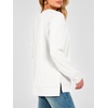 image:imageANRABESS Long Sleeve Shirts for Womens Waffle Knit Tunic Tops  Cozy Crew Neck Loose Fit Blouse with Side Slits Casual Wear amp Leggings Office amp Daily Wear Fall amp Winter ClothingWhite