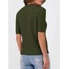 image:imageANRABESS Women Short Sleeve Crewneck Lightweight Summer Sweaters  Wool Blend Soft knit Tops Half Sleeve Shirts Work Business Casual Outfits Fall Spring PulloverArmy Green