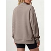 image:imageANRABESS Womens Oversized Mock Neck Sweatshirts  Pullover Long Sleeve Cute Tops Side Slit Loose Fit Comfy Soft Casual Work Daily Outfit Fall Winter Fashion ClothingMocha