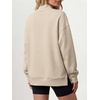 image:imageANRABESS Womens Oversized Mock Neck Sweatshirts  Pullover Long Sleeve Cute Tops Side Slit Loose Fit Comfy Soft Casual Work Daily Outfit Fall Winter Fashion ClothingParchment