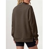 image:imageANRABESS Womens Oversized Mock Neck Sweatshirts  Pullover Long Sleeve Cute Tops Side Slit Loose Fit Comfy Soft Casual Work Daily Outfit Fall Winter Fashion ClothingCoffee