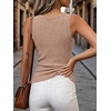 image:imageANRABESS Womens Ribbed Fitted VNeck Tank Tops  Sleeveless ShirtsComfy Soft LightweightBasic Casual Going Out OutfitsTravel Vacation AllDay WearSpring Summer ClothesTan