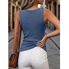 image:imageANRABESS Womens Ribbed Fitted VNeck Tank Tops  Sleeveless ShirtsComfy Soft LightweightBasic Casual Going Out OutfitsTravel Vacation AllDay WearSpring Summer ClothesDark Blue
