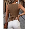 image:imageANRABESS Womens Ribbed Fitted VNeck Tank Tops  Sleeveless ShirtsComfy Soft LightweightBasic Casual Going Out OutfitsTravel Vacation AllDay WearSpring Summer ClothesBrown
