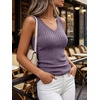 image:imageANRABESS Womens Ribbed Fitted VNeck Tank Tops  Sleeveless ShirtsComfy Soft LightweightBasic Casual Going Out OutfitsTravel Vacation AllDay WearSpring Summer ClothesPurple