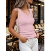 image:imageANRABESS Womens Ribbed Fitted VNeck Tank Tops  Sleeveless ShirtsComfy Soft LightweightBasic Casual Going Out OutfitsTravel Vacation AllDay WearSpring Summer ClothesPink