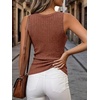 image:imageANRABESS Womens Ribbed Fitted VNeck Tank Tops  Sleeveless ShirtsComfy Soft LightweightBasic Casual Going Out OutfitsTravel Vacation AllDay WearSpring Summer ClothesRust Orange