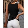 image:imageANRABESS Womens Ribbed Fitted VNeck Tank Tops  Sleeveless ShirtsComfy Soft LightweightBasic Casual Going Out OutfitsTravel Vacation AllDay WearSpring Summer ClothesBlack