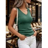 image:imageANRABESS Womens Ribbed Fitted VNeck Tank Tops  Sleeveless ShirtsComfy Soft LightweightBasic Casual Going Out OutfitsTravel Vacation AllDay WearSpring Summer ClothesGreen