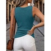 image:imageANRABESS Womens Ribbed Fitted VNeck Tank Tops  Sleeveless ShirtsComfy Soft LightweightBasic Casual Going Out OutfitsTravel Vacation AllDay WearSpring Summer ClothesTeal