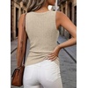 image:imageANRABESS Womens Ribbed Fitted VNeck Tank Tops  Sleeveless ShirtsComfy Soft LightweightBasic Casual Going Out OutfitsTravel Vacation AllDay WearSpring Summer ClothesLight Khaki