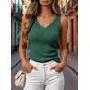 image:imageANRABESS Womens Ribbed Fitted VNeck Tank Tops  Sleeveless ShirtsComfy Soft LightweightBasic Casual Going Out OutfitsTravel Vacation AllDay WearSpring Summer ClothesGreen