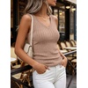 image:imageANRABESS Womens Ribbed Fitted VNeck Tank Tops  Sleeveless ShirtsComfy Soft LightweightBasic Casual Going Out OutfitsTravel Vacation AllDay WearSpring Summer ClothesTan