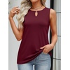 image:imageANRABESS Womens Tank Tops Summer Sleeveless Dressy Casual Blouse Keyhole Neck Ladies Business Cute Shirts 2026 Trendy OutfitsBurgundy