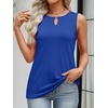 image:imageANRABESS Womens Tank Tops Summer Sleeveless Dressy Casual Blouse Keyhole Neck Ladies Business Cute Shirts 2026 Trendy OutfitsRoayl Blue