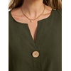 image:imageANRABESS Womens Tops 34 Sleeve V Neck Henley Shirts Dressy Casual Business Work Blouses Summer Fashion for Office DailyArmy Green