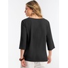 image:imageANRABESS Womens Tops 34 Sleeve V Neck Henley Shirts Dressy Casual Business Work Blouses Summer Fashion for Office DailyBlack