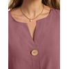 image:imageANRABESS Womens Tops 34 Sleeve V Neck Henley Shirts Dressy Casual Business Work Blouses Summer Fashion for Office DailyDusty Rose