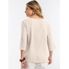 image:imageANRABESS Womens Tops 34 Sleeve V Neck Henley Shirts Dressy Casual Business Work Blouses Summer Fashion for Office DailyLight Yellow