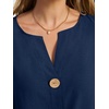 image:imageANRABESS Womens Tops 34 Sleeve V Neck Henley Shirts Dressy Casual Business Work Blouses Summer Fashion for Office DailyNavy Blue