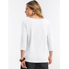 image:imageANRABESS Womens Tops 34 Sleeve V Neck Henley Shirts Dressy Casual Business Work Blouses Summer Fashion for Office DailyWhite