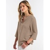 image:imageANRABESS Womens Tops 34 Sleeve V Neck Henley Shirts Dressy Casual Business Work Blouses Summer Fashion for Office DailyYellow Khaki