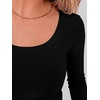 image:imageANRABESS Long Sleeve Crop Top for Women Scoop Neck Ribbed Shirts  Fitted TShirts Comfy Soft Layering Clothing Casual Work Daily Wear Basic Tee Going Out Y2K Fall Fashion OutfitsBlack