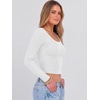 image:imageANRABESS Long Sleeve Crop Top for Women Scoop Neck Ribbed Shirts  Fitted TShirts Comfy Soft Layering Clothing Casual Work Daily Wear Basic Tee Going Out Y2K Fall Fashion OutfitsWhite