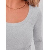 image:imageANRABESS Long Sleeve Crop Top for Women Scoop Neck Ribbed Shirts  Fitted TShirts Comfy Soft Layering Clothing Casual Work Daily Wear Basic Tee Going Out Y2K Fall Fashion OutfitsGrey