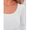 image:imageANRABESS Long Sleeve Crop Top for Women Scoop Neck Ribbed Shirts  Fitted TShirts Comfy Soft Layering Clothing Casual Work Daily Wear Basic Tee Going Out Y2K Fall Fashion OutfitsWhite