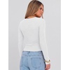 image:imageANRABESS Long Sleeve Crop Top for Women Scoop Neck Ribbed Shirts  Fitted TShirts Comfy Soft Layering Clothing Casual Work Daily Wear Basic Tee Going Out Y2K Fall Fashion OutfitsWhite