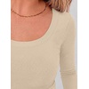 image:imageANRABESS Long Sleeve Crop Top for Women Scoop Neck Ribbed Shirts  Fitted TShirts Comfy Soft Layering Clothing Casual Work Daily Wear Basic Tee Going Out Y2K Fall Fashion OutfitsBeige