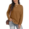 image:imageANRABESS Women Long Sleeve Quilted Pattern Sweatshirt  Lightweight Fleece Hoodie Loose Fit Crewneck Diamond Pullover TopsSoft Casual for DailySchoolOfficeFall amp WinterCaramel