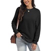 image:imageANRABESS Women Long Sleeve Quilted Pattern Sweatshirt  Lightweight Fleece Hoodie Loose Fit Crewneck Diamond Pullover TopsSoft Casual for DailySchoolOfficeFall amp WinterBlack