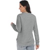 image:imageANRABESS Women Long Sleeve Quilted Pattern Sweatshirt  Lightweight Fleece Hoodie Loose Fit Crewneck Diamond Pullover TopsSoft Casual for DailySchoolOfficeFall amp WinterLight Grey