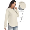 image:imageANRABESS Women Long Sleeve Quilted Pattern Sweatshirt  Lightweight Fleece Hoodie Loose Fit Crewneck Diamond Pullover TopsSoft Casual for DailySchoolOfficeFall amp WinterWhite