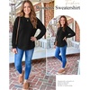 image:imageANRABESS Women Long Sleeve Quilted Pattern Sweatshirt  Lightweight Fleece Hoodie Loose Fit Crewneck Diamond Pullover TopsSoft Casual for DailySchoolOfficeFall amp WinterBlack