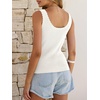 image:imageANRABESS Women Summer Sleeveless Sweaters Scoop Neck Tank Tops  Scalloped Shirts Soft Ribbed Knit Sweater Vest Slim Fit Cute Work Tee Casual Going Out Outfits Beach Vacation ClothesWhite
