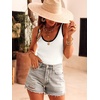 image:imageANRABESS Women Summer Sleeveless Sweaters Scoop Neck Tank Tops  Scalloped Shirts Soft Ribbed Knit Sweater Vest Slim Fit Cute Work Tee Casual Going Out Outfits Beach Vacation ClothesWhite Black