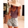 image:imageANRABESS Women Summer Sleeveless Sweaters Scoop Neck Tank Tops  Scalloped Shirts Soft Ribbed Knit Sweater Vest Slim Fit Cute Work Tee Casual Going Out Outfits Beach Vacation ClothesBrick Red