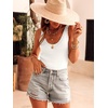 image:imageANRABESS Women Summer Sleeveless Sweaters Scoop Neck Tank Tops  Scalloped Shirts Soft Ribbed Knit Sweater Vest Slim Fit Cute Work Tee Casual Going Out Outfits Beach Vacation ClothesWhite