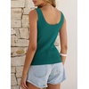 image:imageANRABESS Women Summer Sleeveless Sweaters Scoop Neck Tank Tops  Scalloped Shirts Soft Ribbed Knit Sweater Vest Slim Fit Cute Work Tee Casual Going Out Outfits Beach Vacation ClothesGreen
