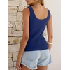 image:imageANRABESS Women Summer Sleeveless Sweaters Scoop Neck Tank Tops  Scalloped Shirts Soft Ribbed Knit Sweater Vest Slim Fit Cute Work Tee Casual Going Out Outfits Beach Vacation ClothesBlue