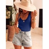 image:imageANRABESS Women Summer Sleeveless Sweaters Scoop Neck Tank Tops  Scalloped Shirts Soft Ribbed Knit Sweater Vest Slim Fit Cute Work Tee Casual Going Out Outfits Beach Vacation ClothesBlue