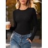 image:imageANRABESS Womens Long Sleeve Shirts Fitted Double Lined Top  Crew NeckSoft Stretchy UnderscrubY2K Cute Trendy Going Out OutfitsCasual Compression Basic TeeFall Winter Layer ClothingBlack