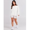image:imageANRABESS Womens Oversized Crew Neck Sweatshirt Long Sleeve Shirts  Side Slits High Low Tunic Pairs With Leggings Soft Medium Weight Pullover Top Cozy Casual Slouchy Fall Spring ClothesWhite